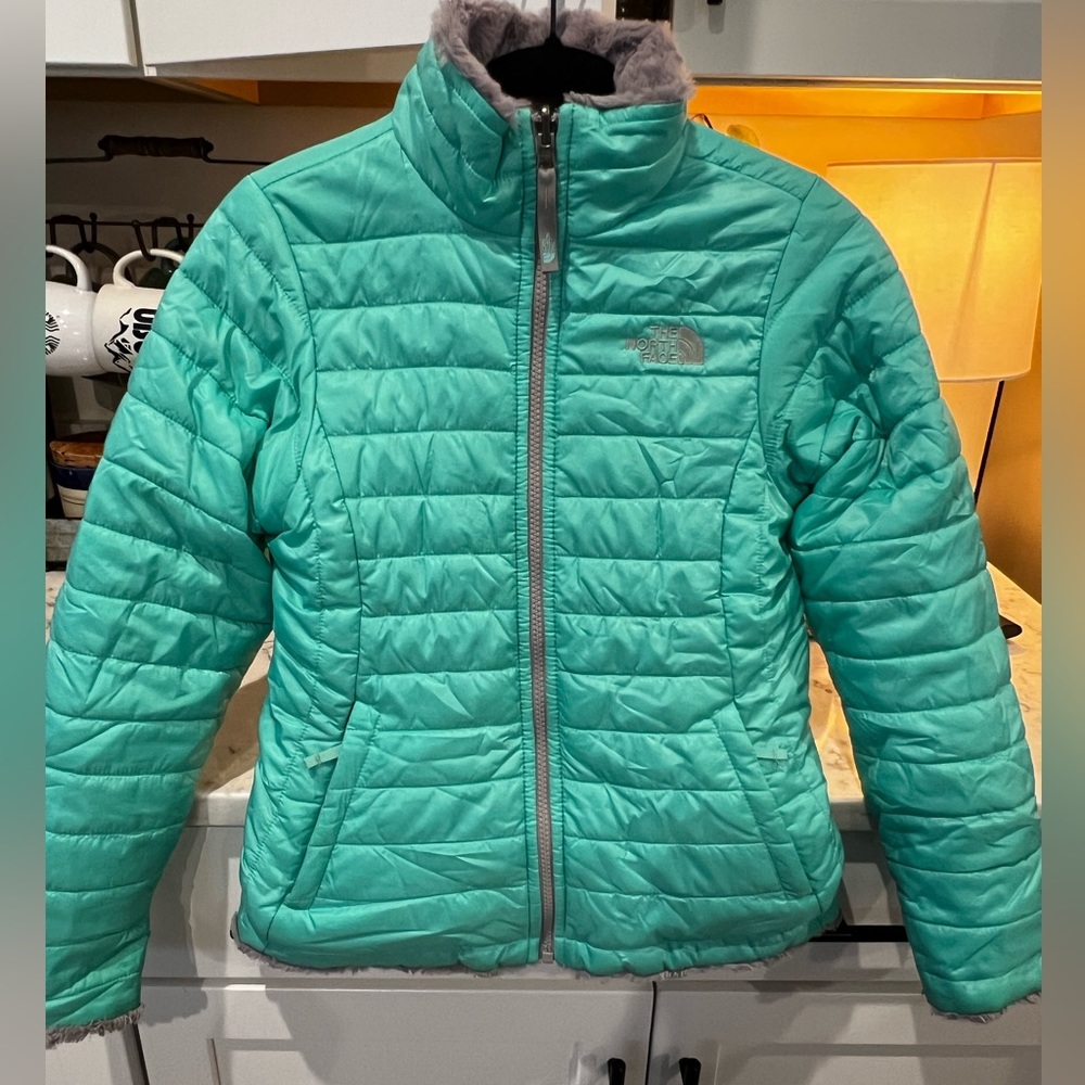 The North Face Girls Mossbud Swirl Reversible Jacket Size 10/12